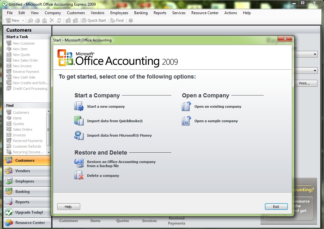 Microsoft office accounting professional 2009 update
